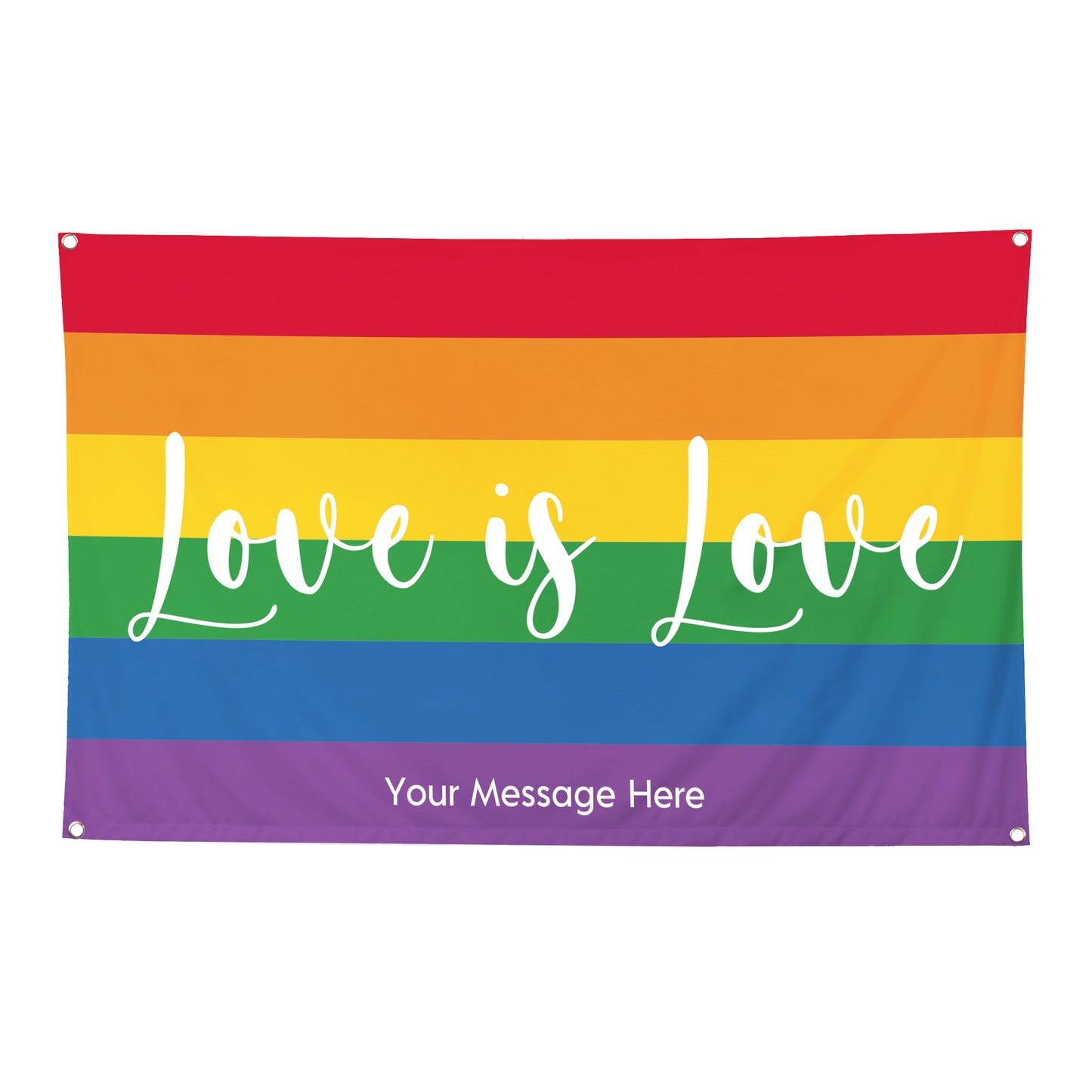 Personalised Rainbow Pride Flag - Love is Love
