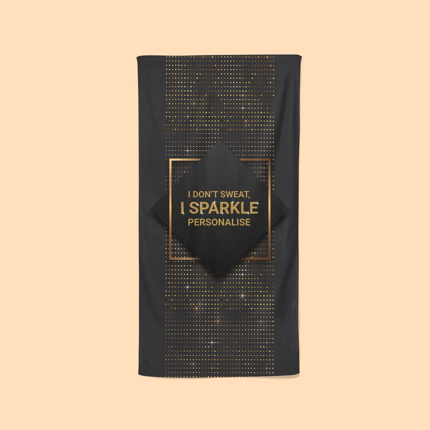 Personalised Grey Gym Towel - I Dont Sweat, I Sparkle