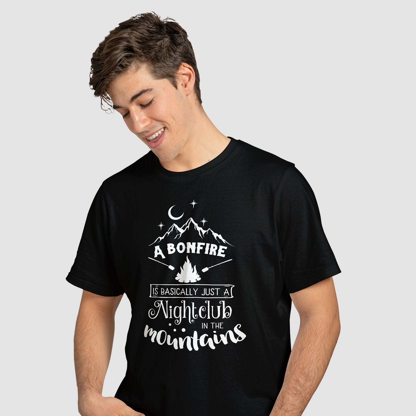 A Bonfire Is Basically Just a Nightclub - T-Shirt - Custom Gifts