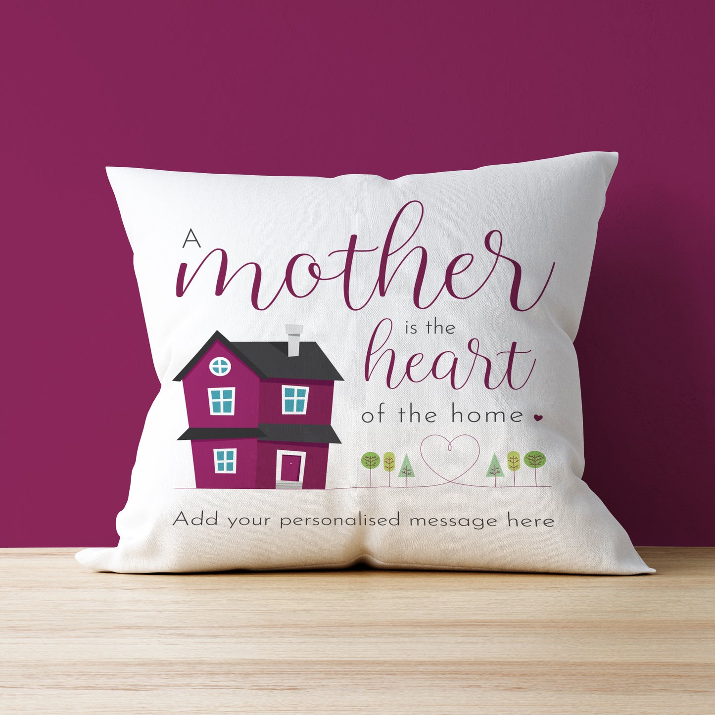 A Mother is the Heart of the Home Personalised Cushion