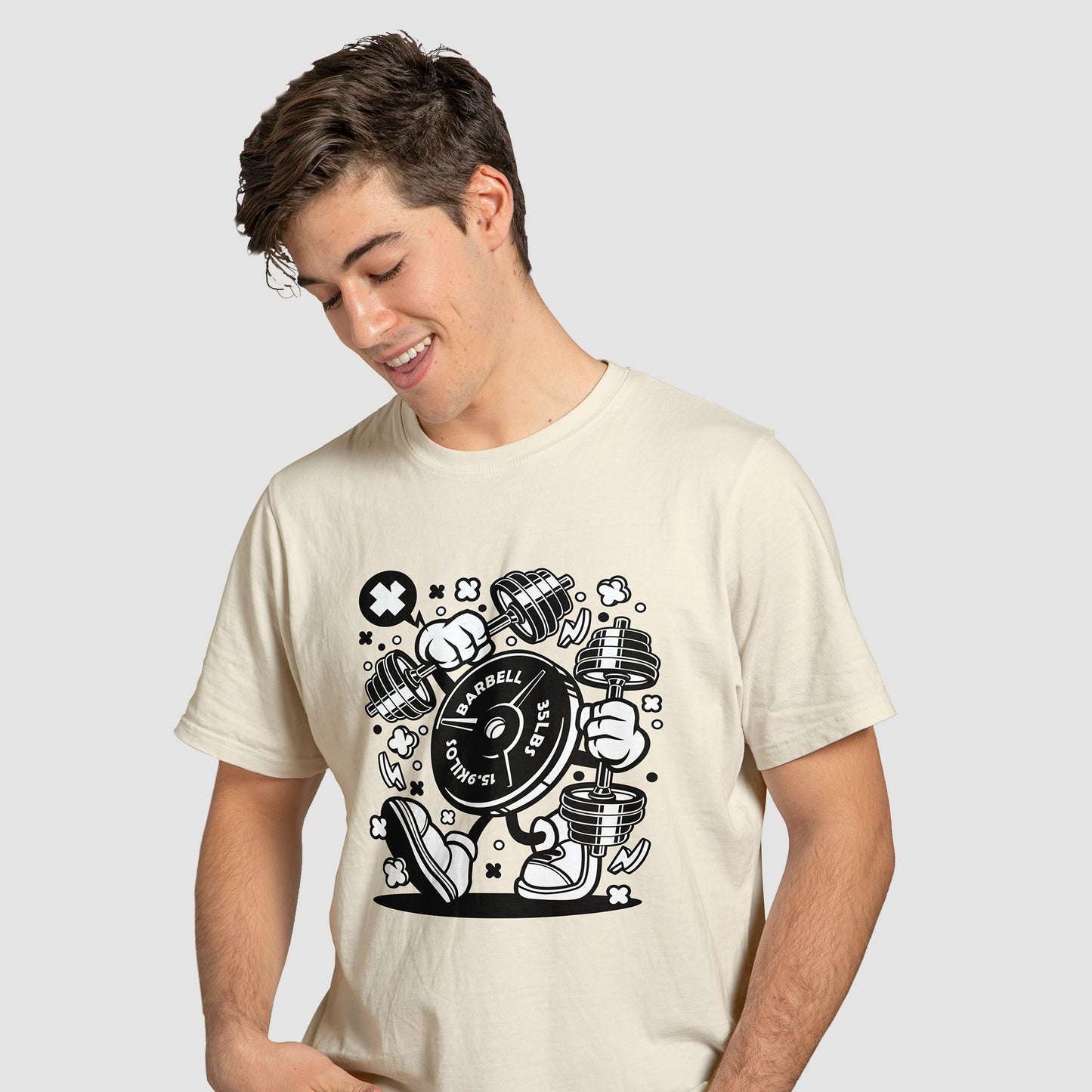 Cartoon Barbell - T-Shirt - Custom Gifts