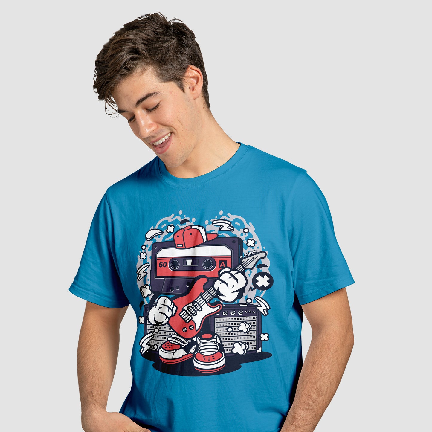Cartoon Cassette Guitar - T-Shirt - Custom Gifts