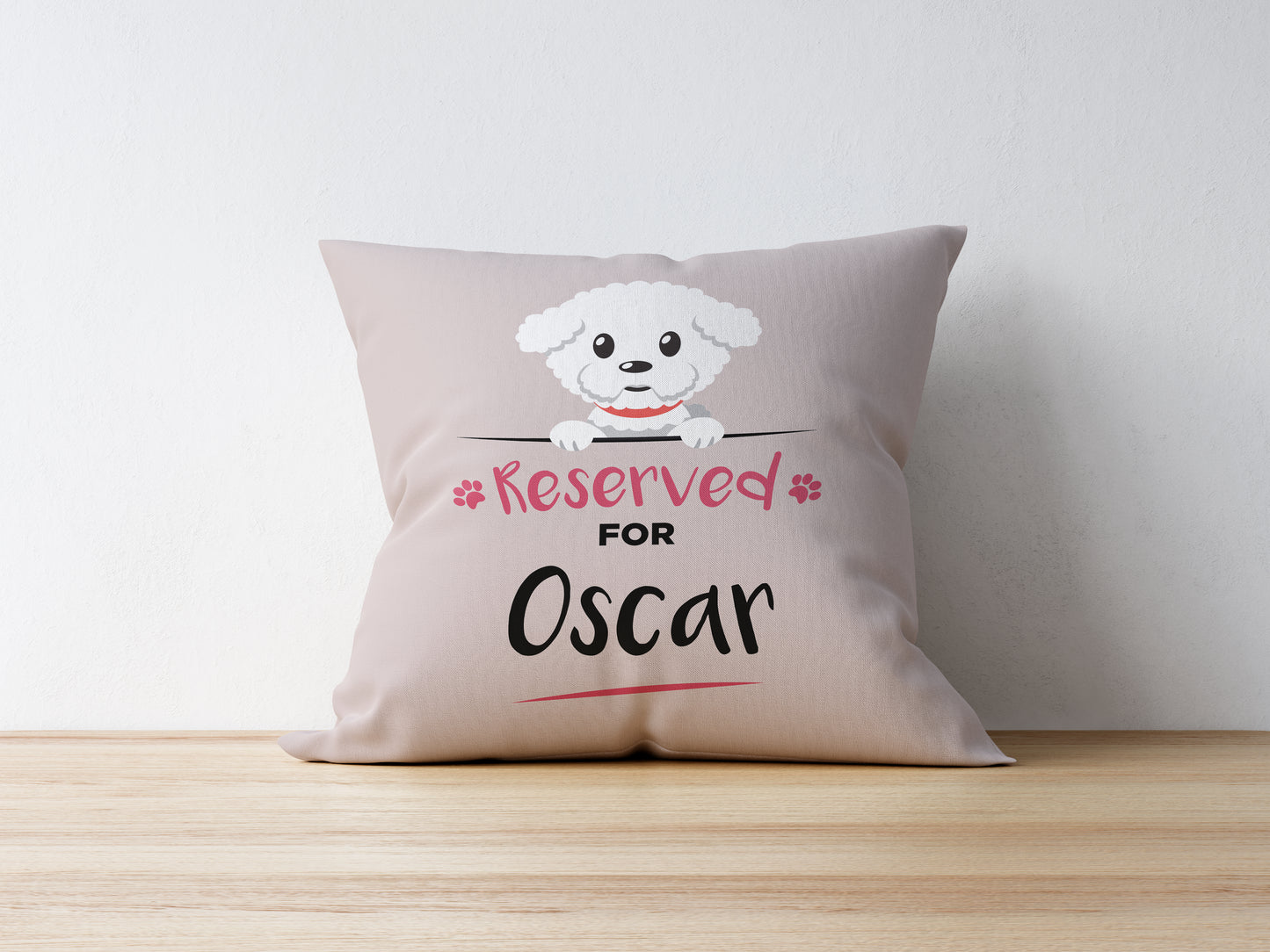 Personalised Dog Cushion - Bichon Frise