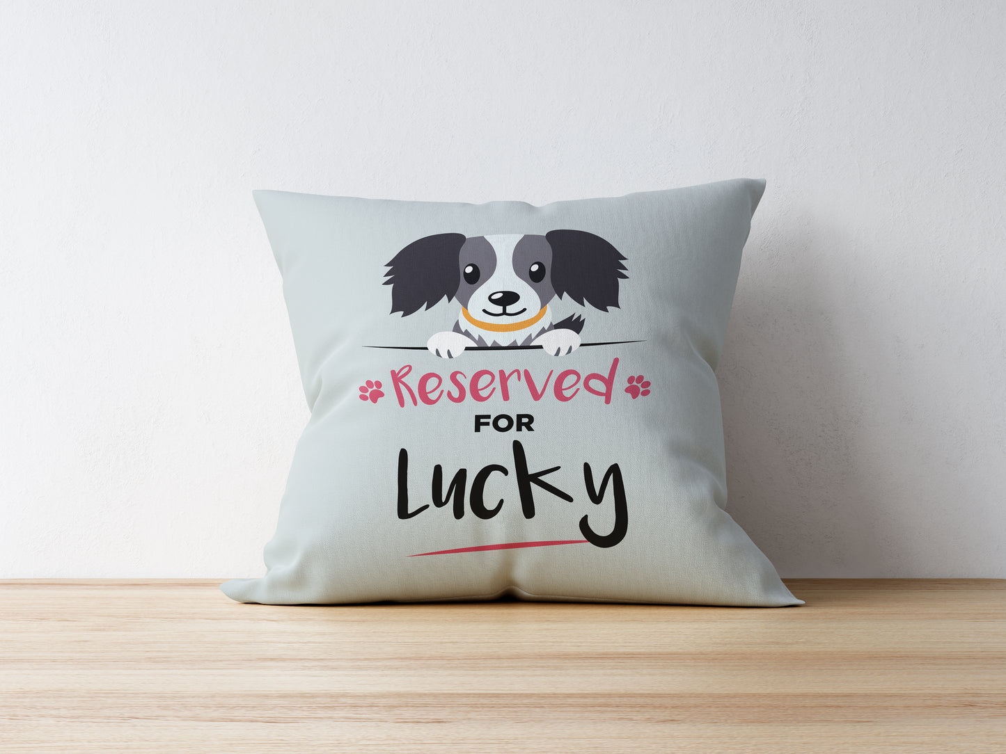 Personalised Dog Cushion - Border Collie