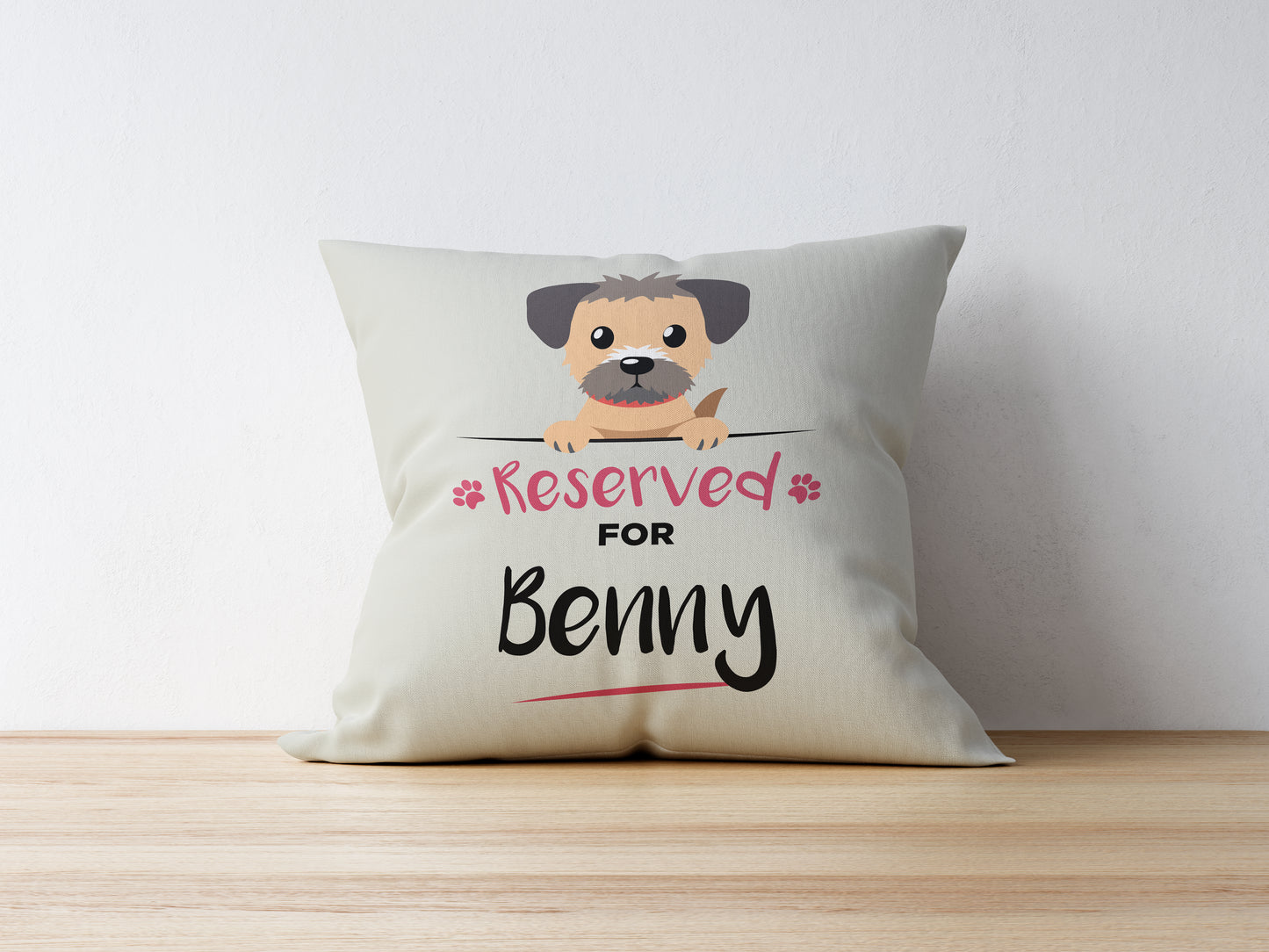 Personlaised Dog Cushion - Border Terrier