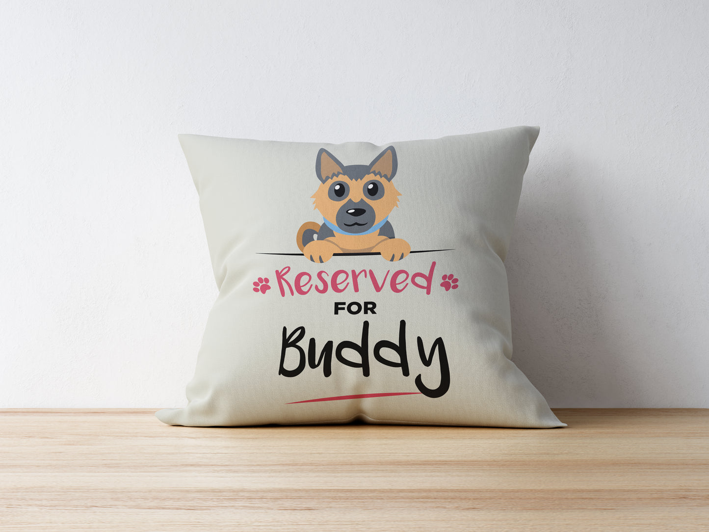 Personalised Dog Cushion - German Shepherd