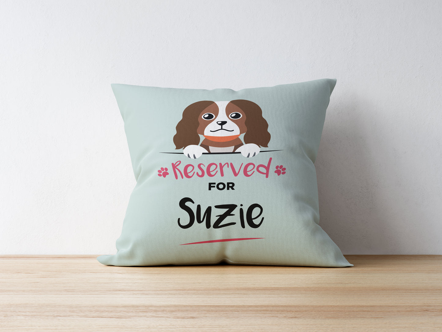 Personalised Dog Cushion - Springer Spaniel
