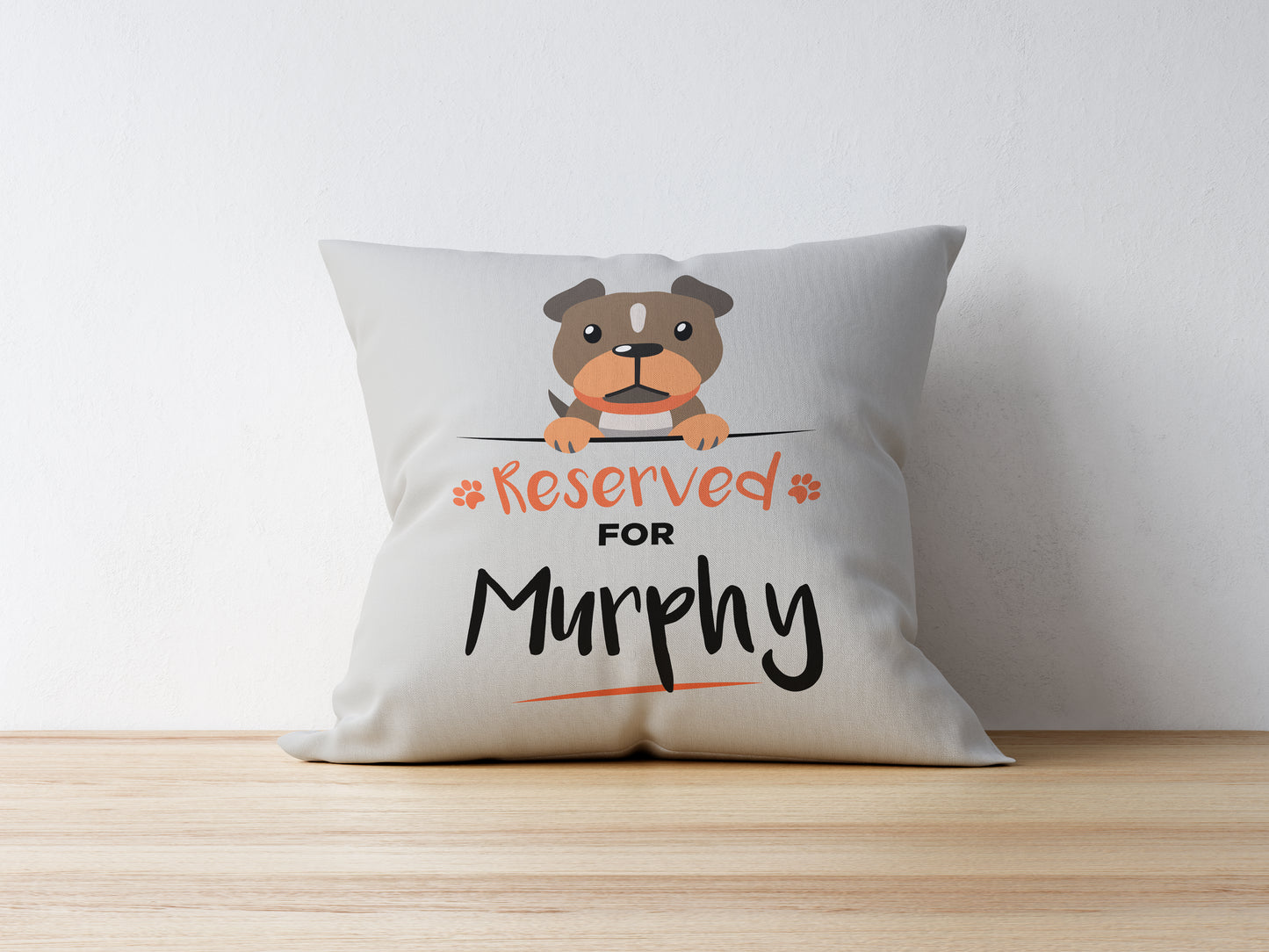 Personalised Dog Cushion - Staffordshire Bull Terrier