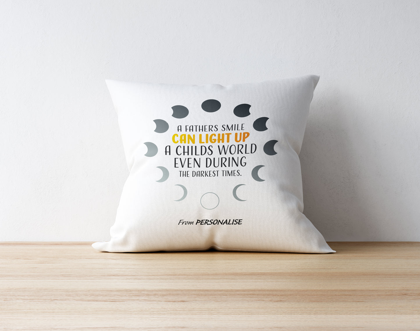 Personalised Fathers Day Cushion - A Fathers Smile