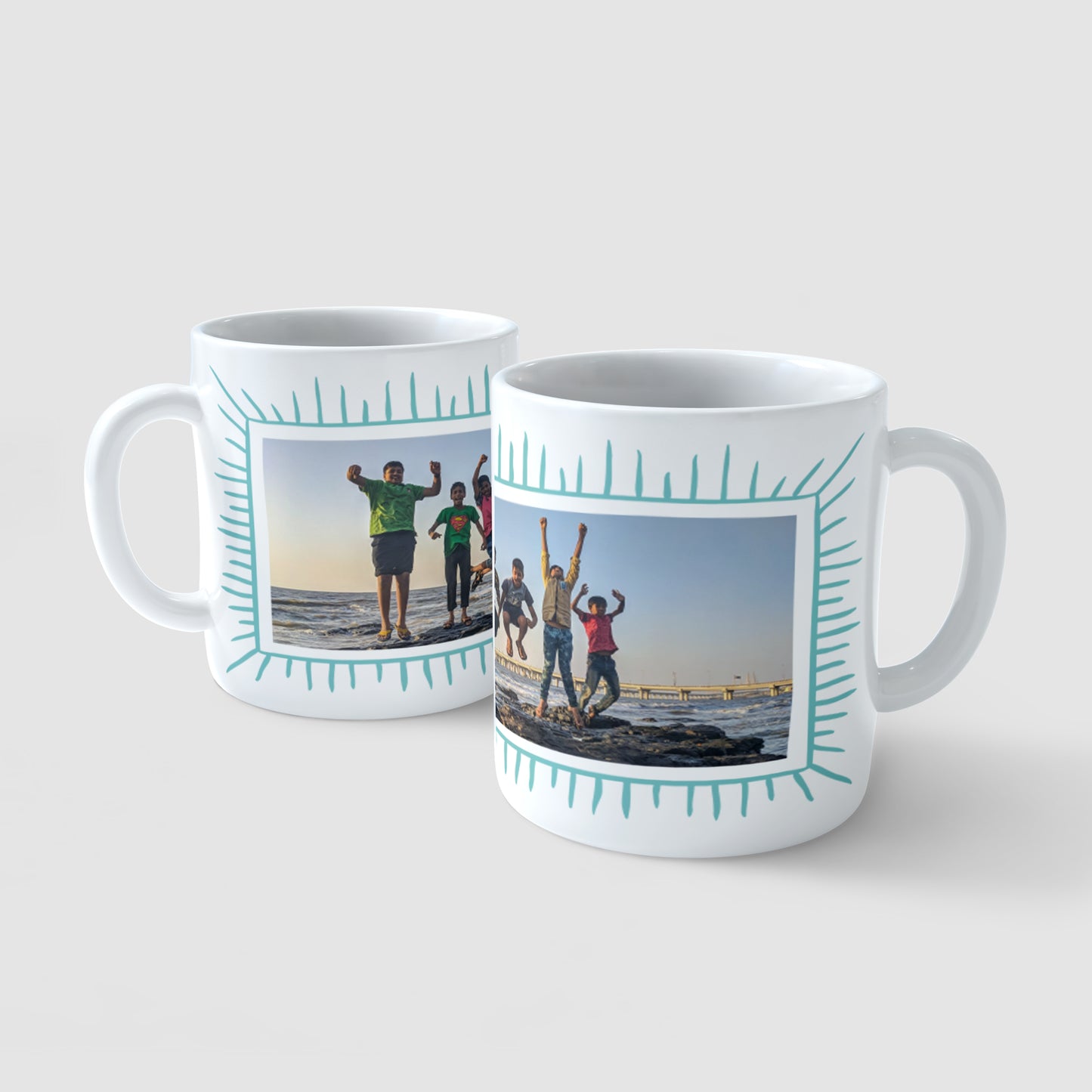 Photo Upload Mug - Blue Frame