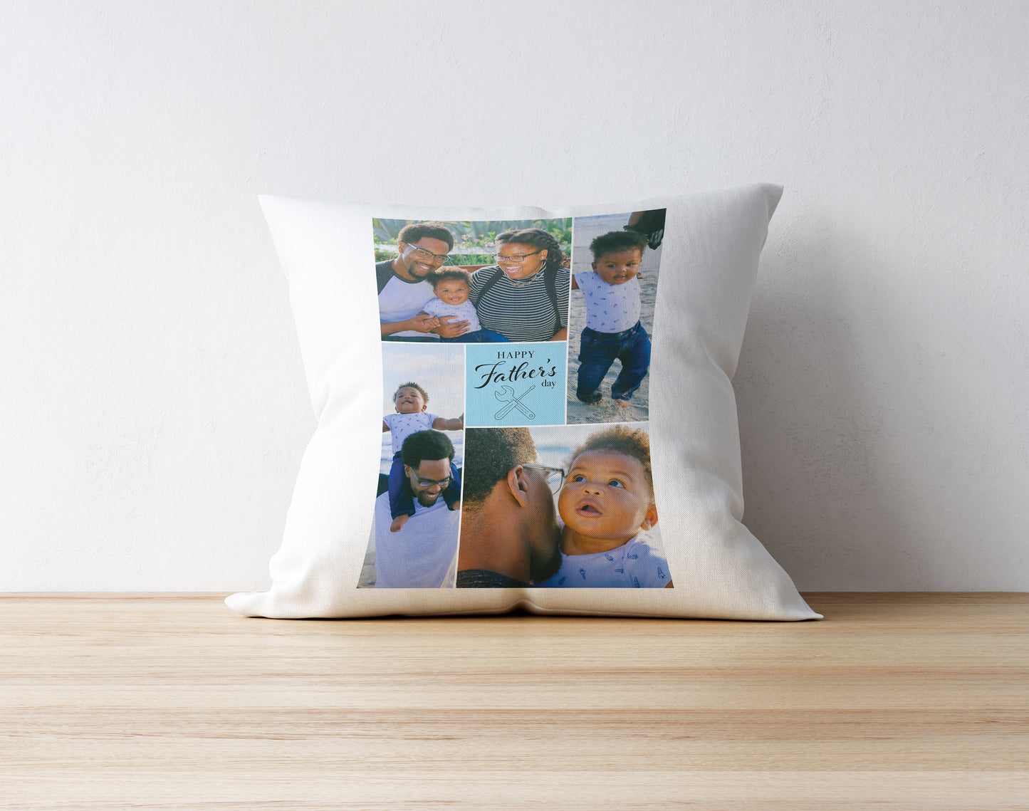 Four Photo Upload Cushion - Fathers Day