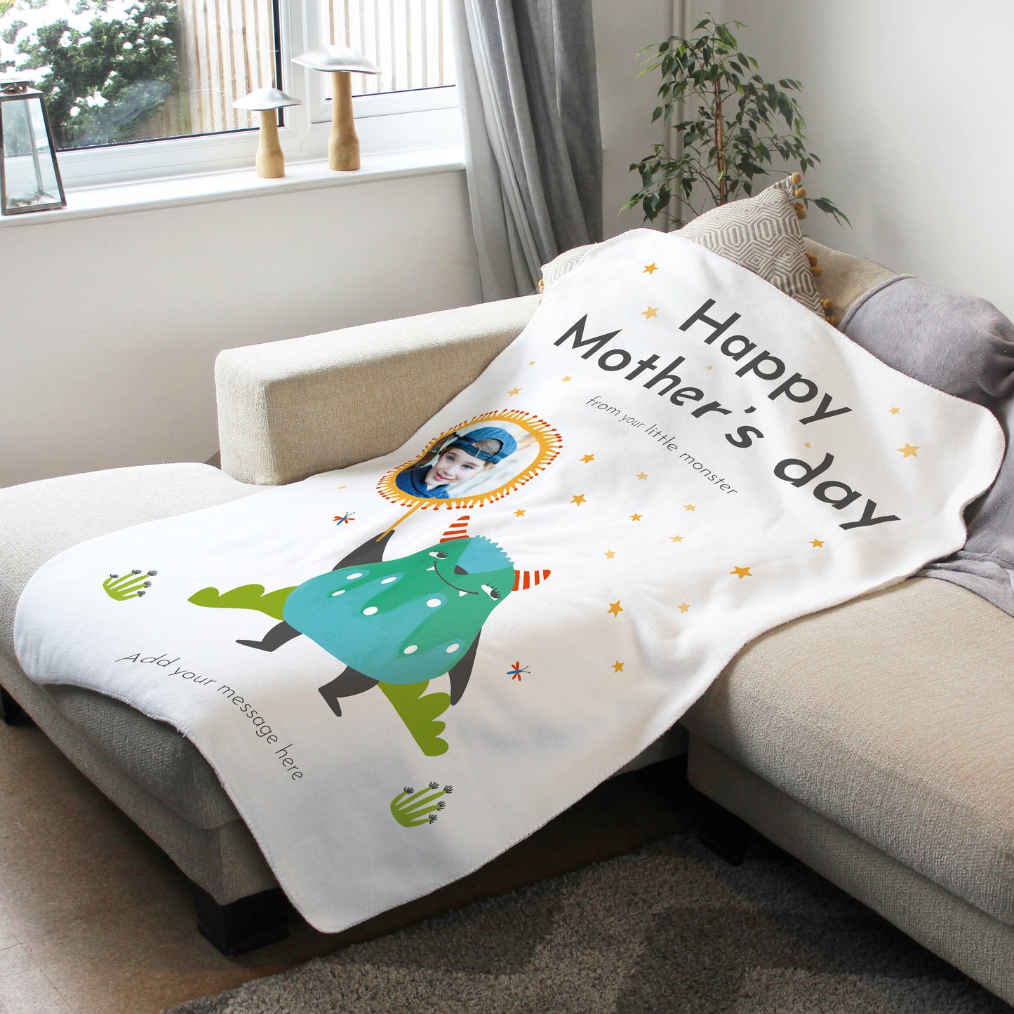 Happy Mother's Day from your little monster - Personalised Photo Blanket