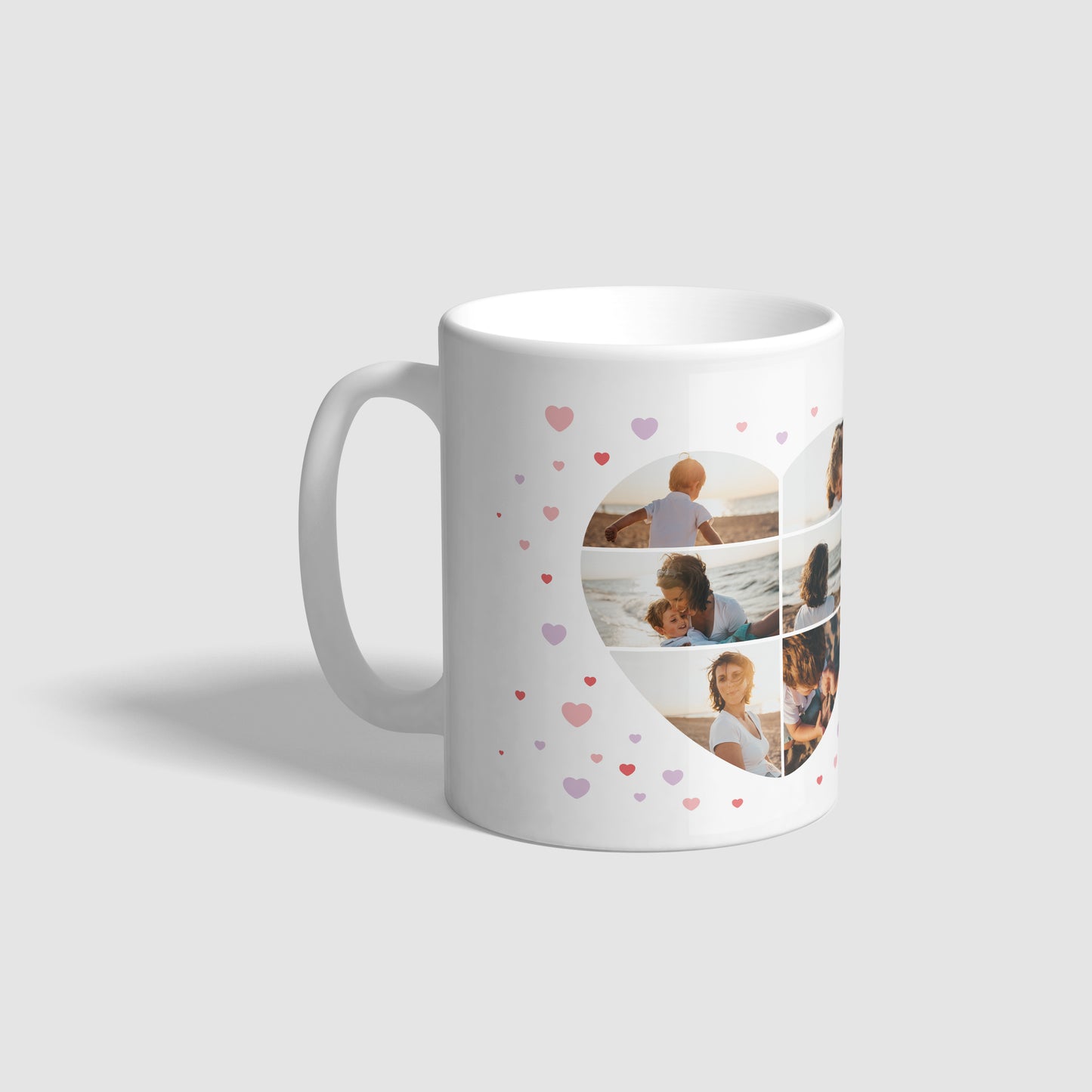 Photo Upload Mug - Heart Collage