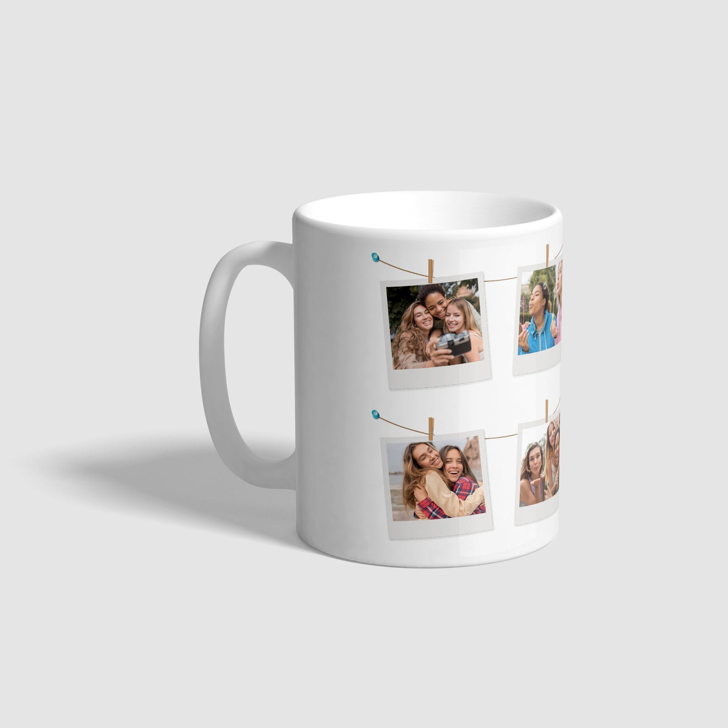 Four Photo Upload Mug - Polaroid