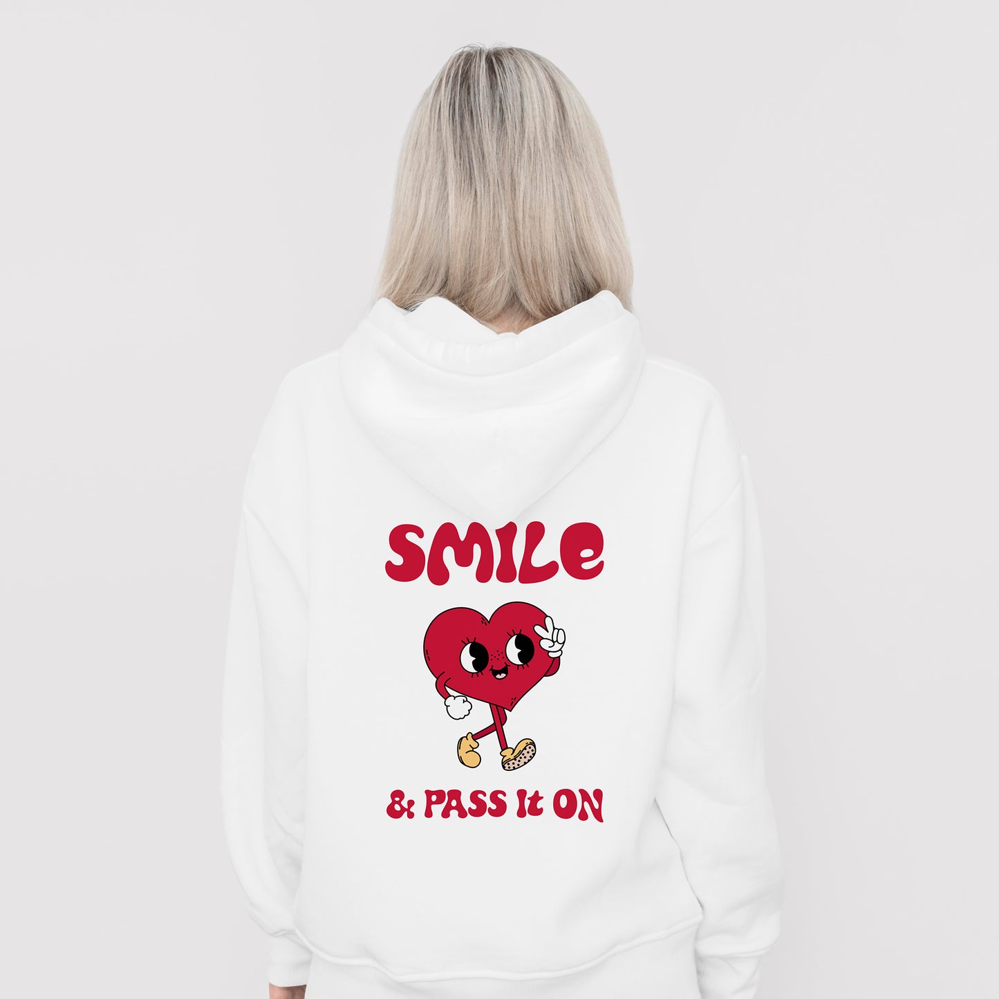 Smile & Pass It On (Heart) - Hoodie