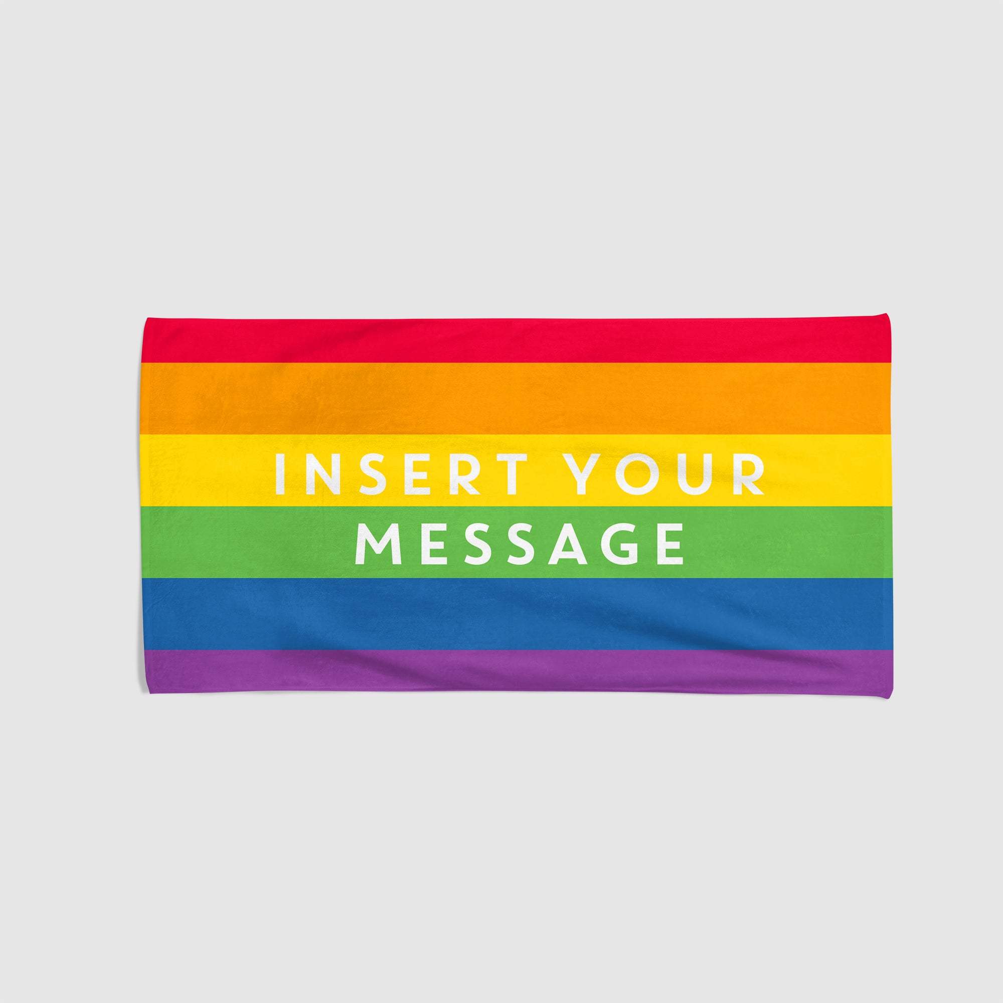 Large Pride Towel Rainbow - Personalise with Message