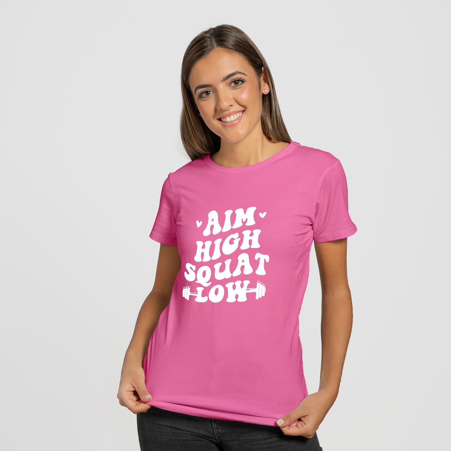 'Aim High Squat Low' T-Shirt - Custom Gifts
