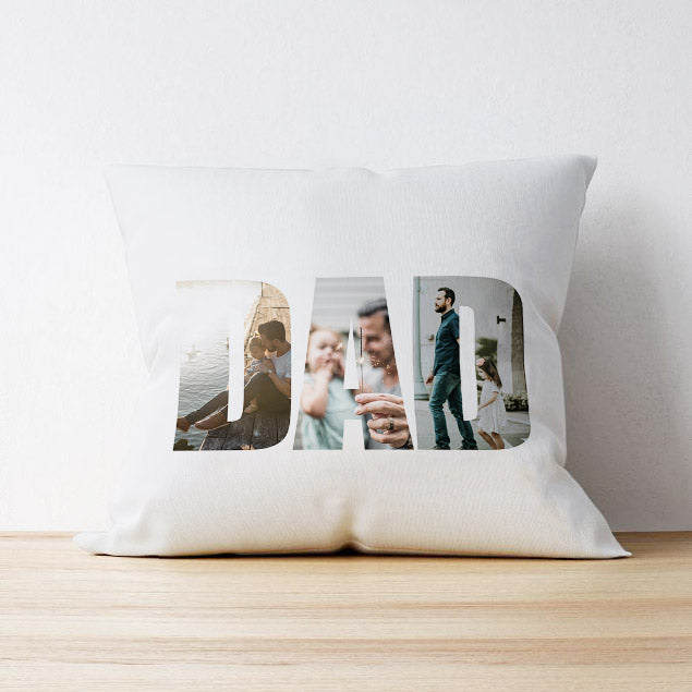 Three Photo Upload DAD Cushion