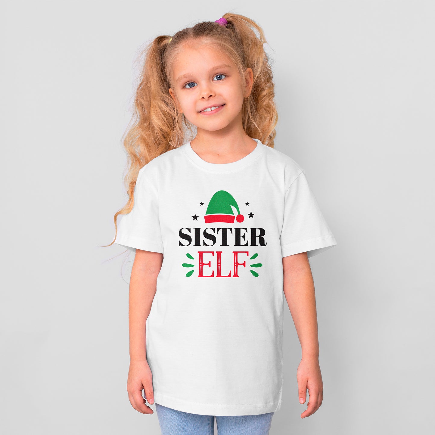 'Sister Elf' Kids T-Shirt - Custom Gifts