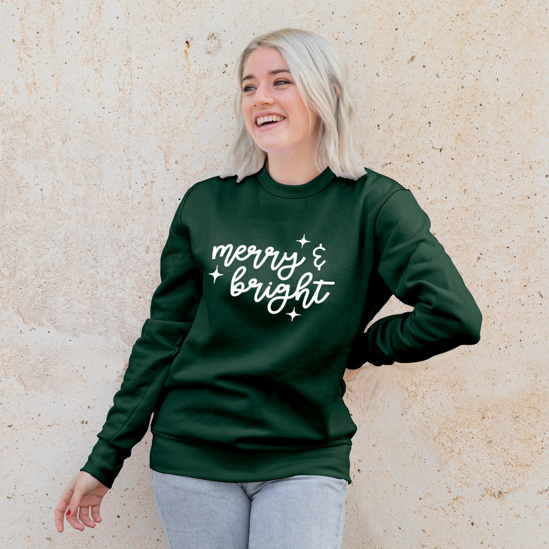 ''Merry and Bright' Sweatshirt - Custom Gifts 