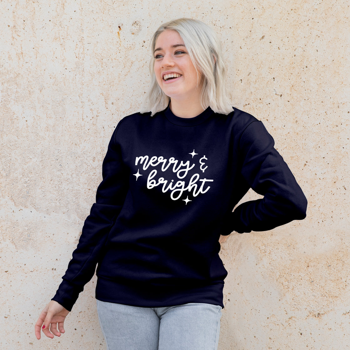 ''Merry and Bright' Sweatshirt - Custom Gifts 