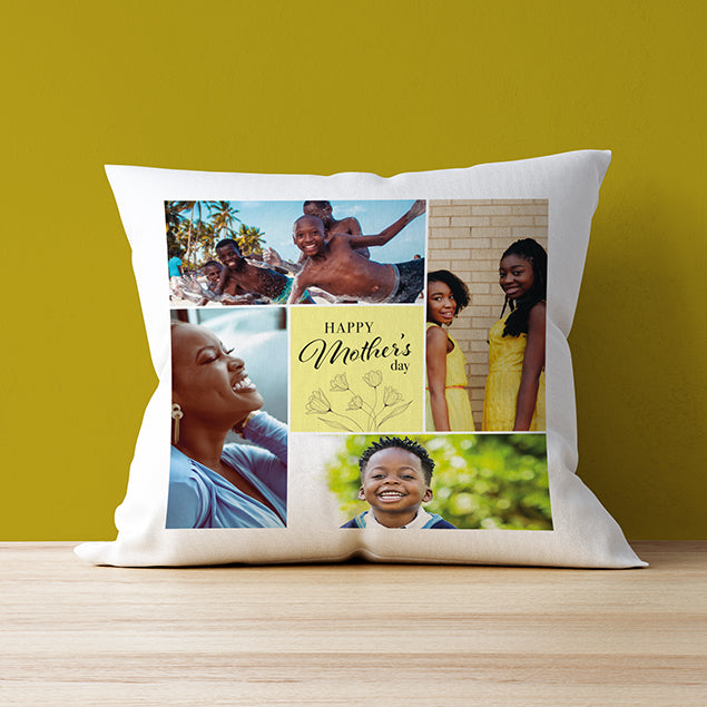 Four Photo Upload Cushion - Mothers Day