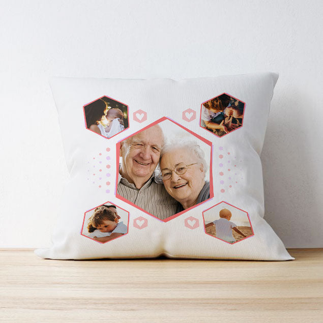 Photo Upload Cushion - Hexagon