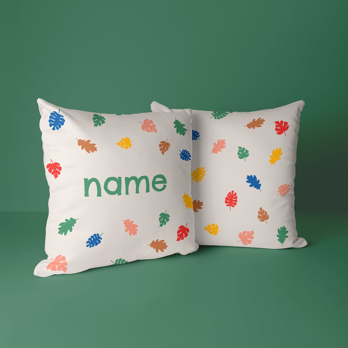 Personalised Childrens Cushion - Leaf