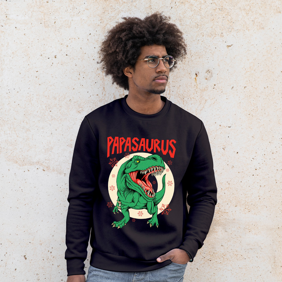 'Papasaurus' Sweatshirt - Custom Gifts 