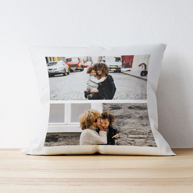 Two Photo Upload Cushion - Horizontal