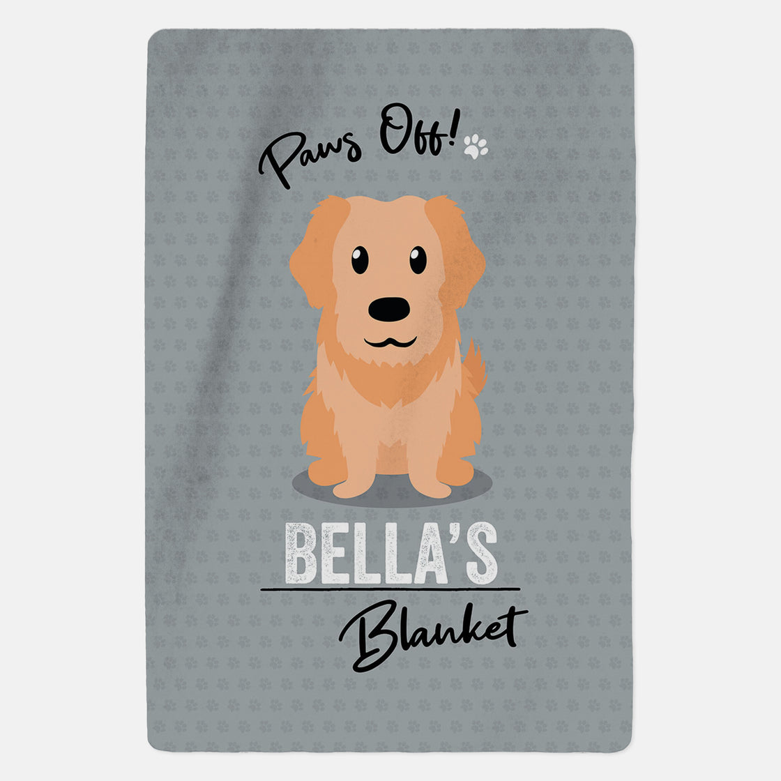 Personalised Golden Retriever Blanket - Paws Off - Custom Gifts 