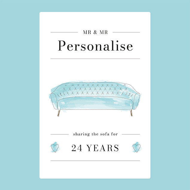 Personalised Blanket - Mr & Mr Sharing The Sofa - Custom Gifts