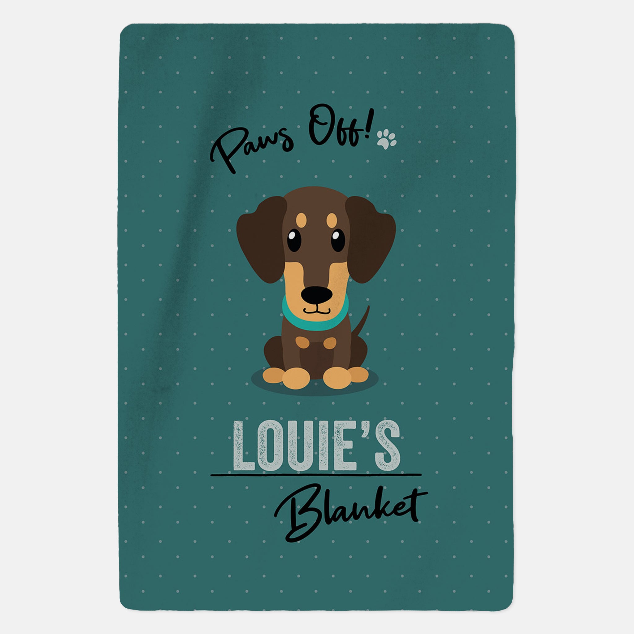 Personalised Brown Dachshund Blanket - Paws Off