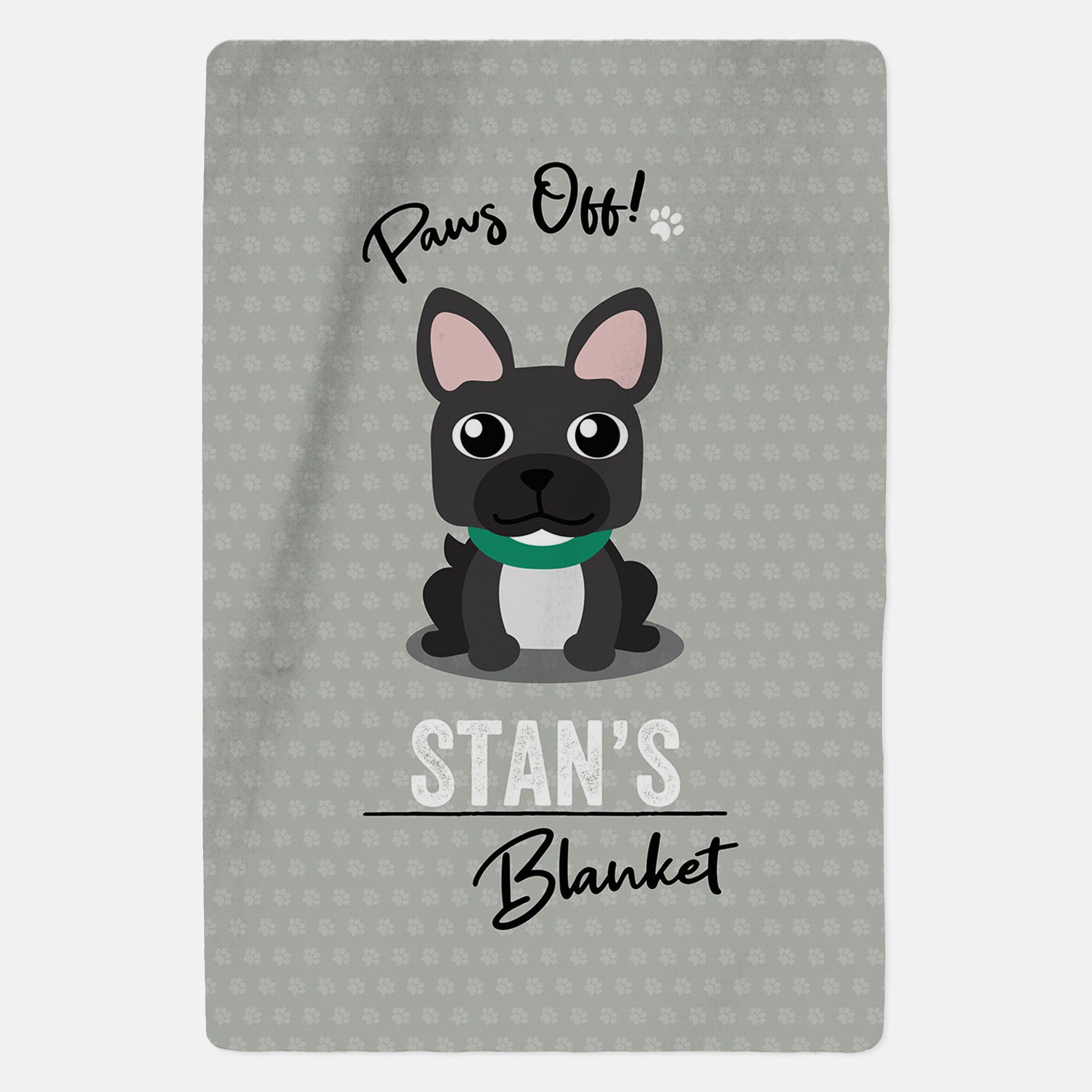 Personalised Black French Bulldog Blanket - Paws Off