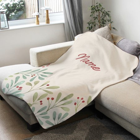 Fleece Blanket - Festive Foliage - Custom Gifts 
