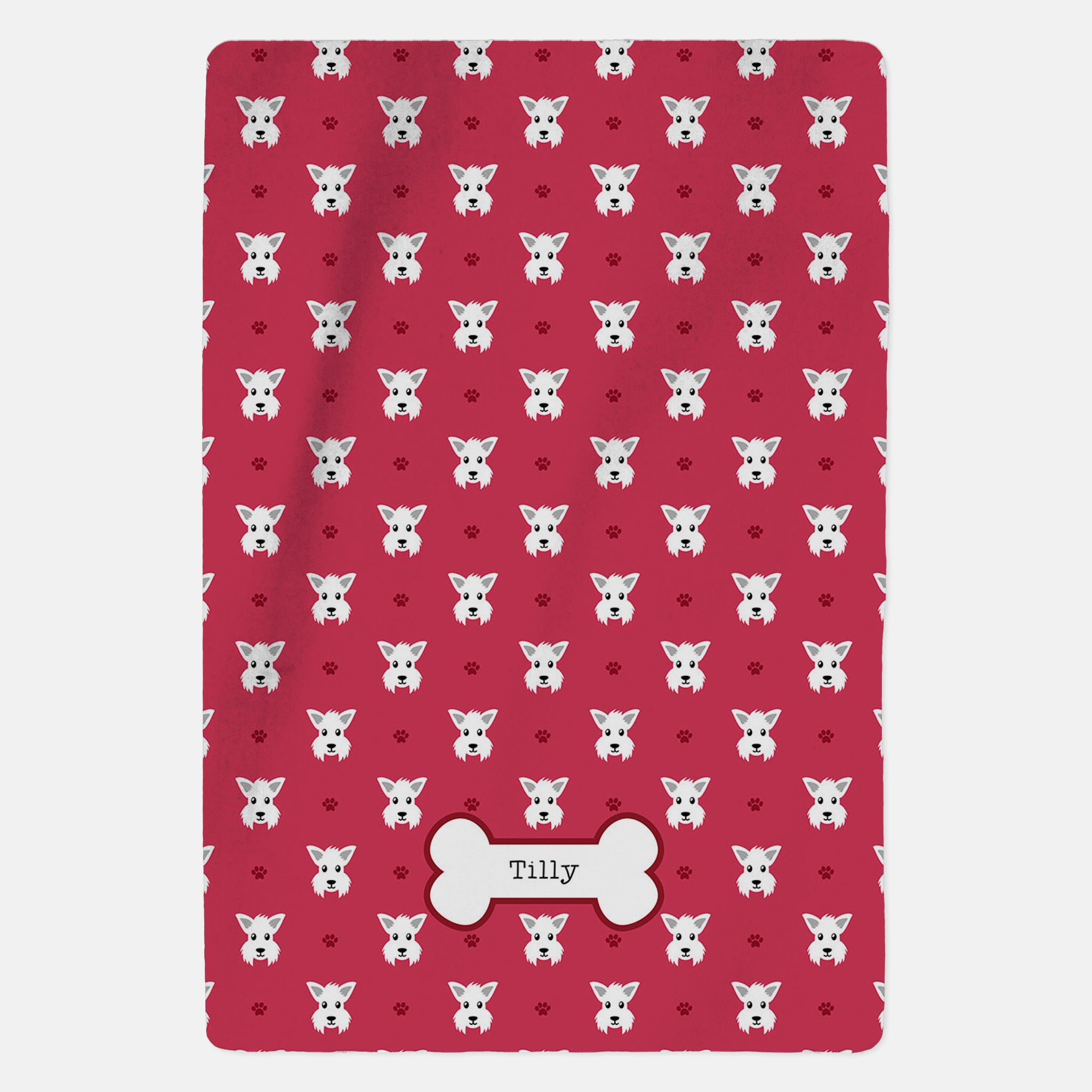 Personalised Westie Blanket - Pattern