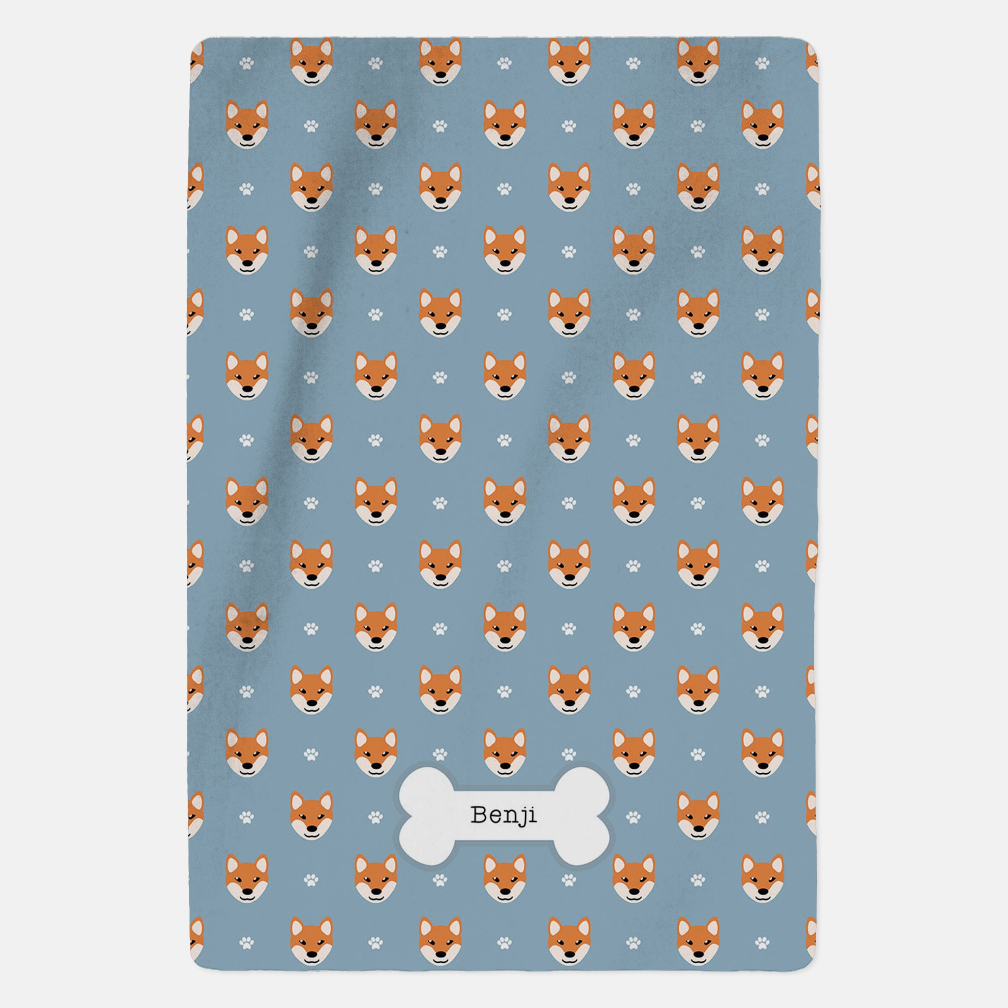 Personalised Shiba Inu Blanket - Pattern
