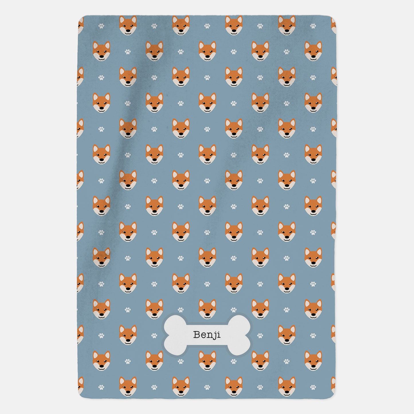Personalised Shiba Inu Blanket - Pattern - Custom Gifts