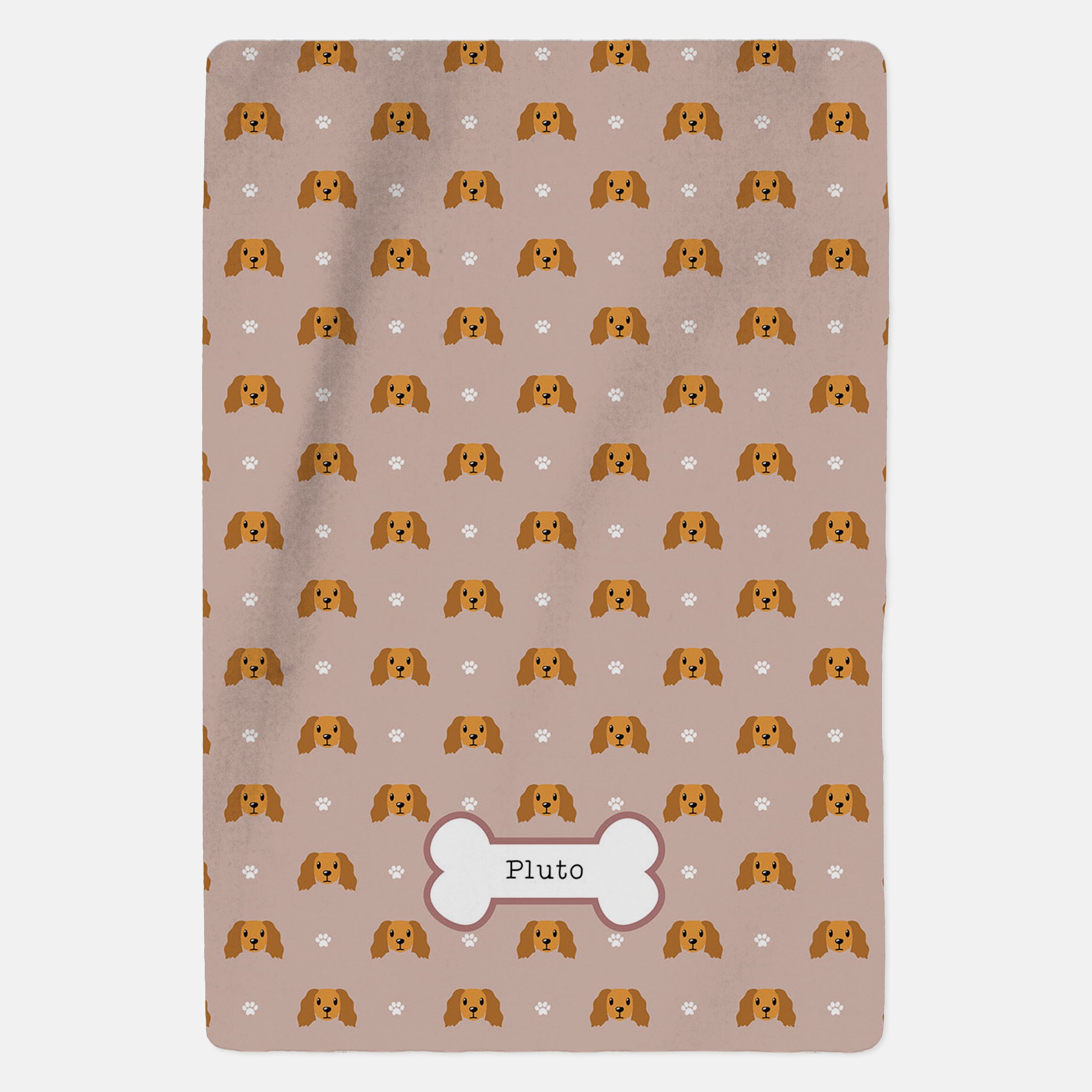 Personalised Golden Cocker Spaniel Blanket - Pattern