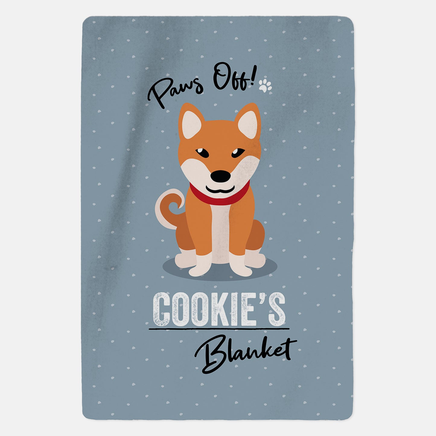 Personalised Shiba Inu Blanket - Paws Off - Custom Gifts