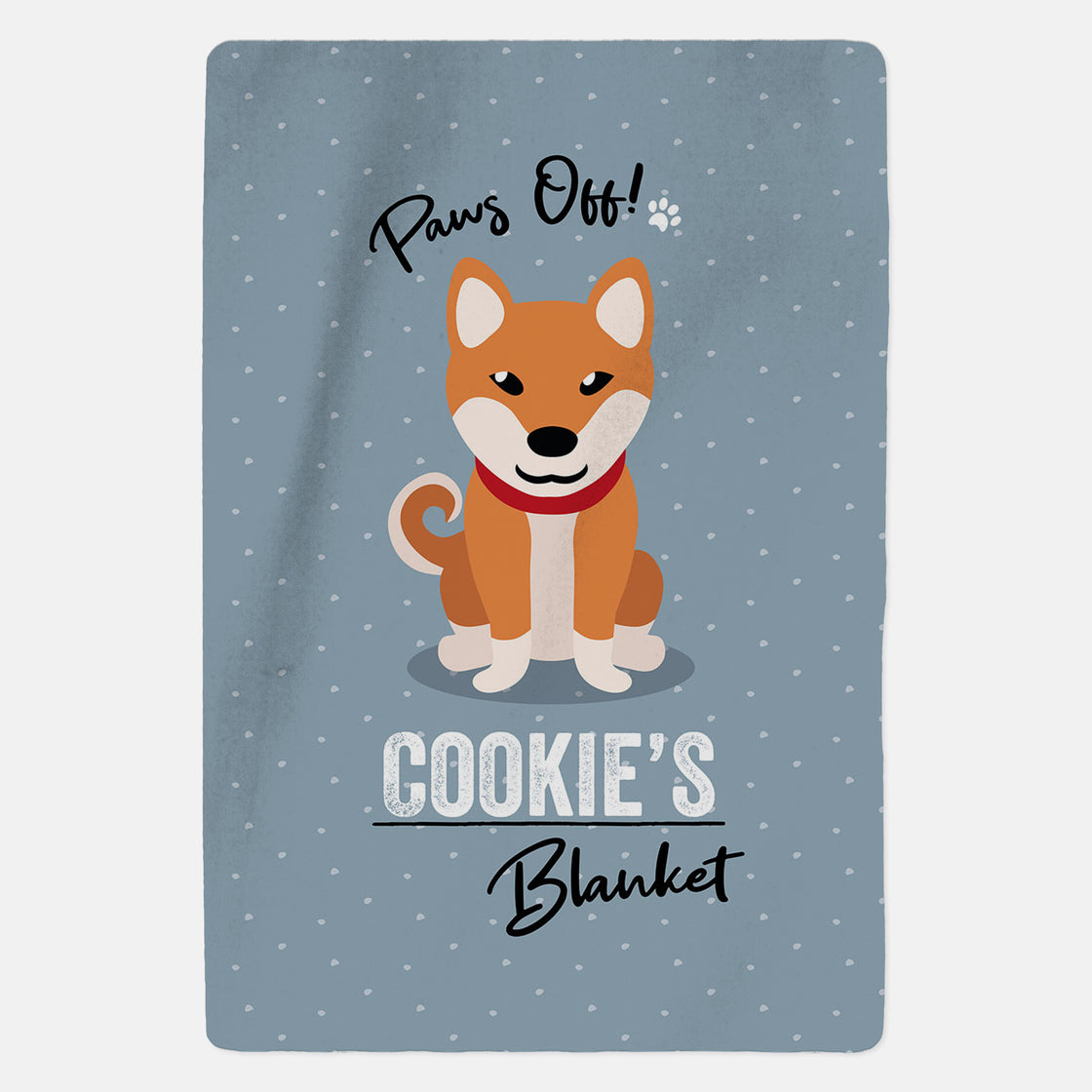 Personalised Shiba Inu Blanket - Paws Off - Custom Gifts 