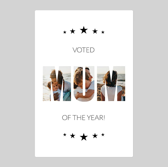 Mum Of The Year Photo Blanket - Mothers Day Gift - Custom Gifts