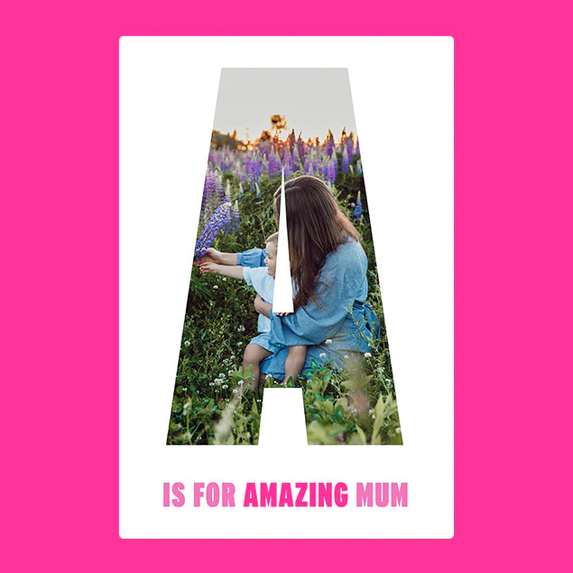 A Is For Amazing Mum Photo Blanket - Mothers Day Gift - Custom Gifts