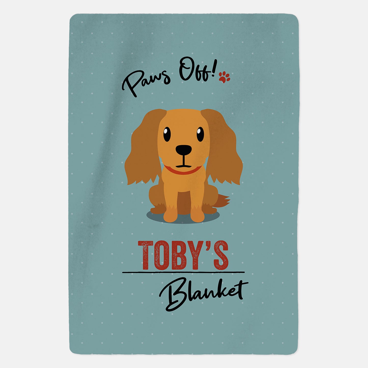Personalised Golden Cocker Spaniel Blanket - Paws Off - Custom Gifts