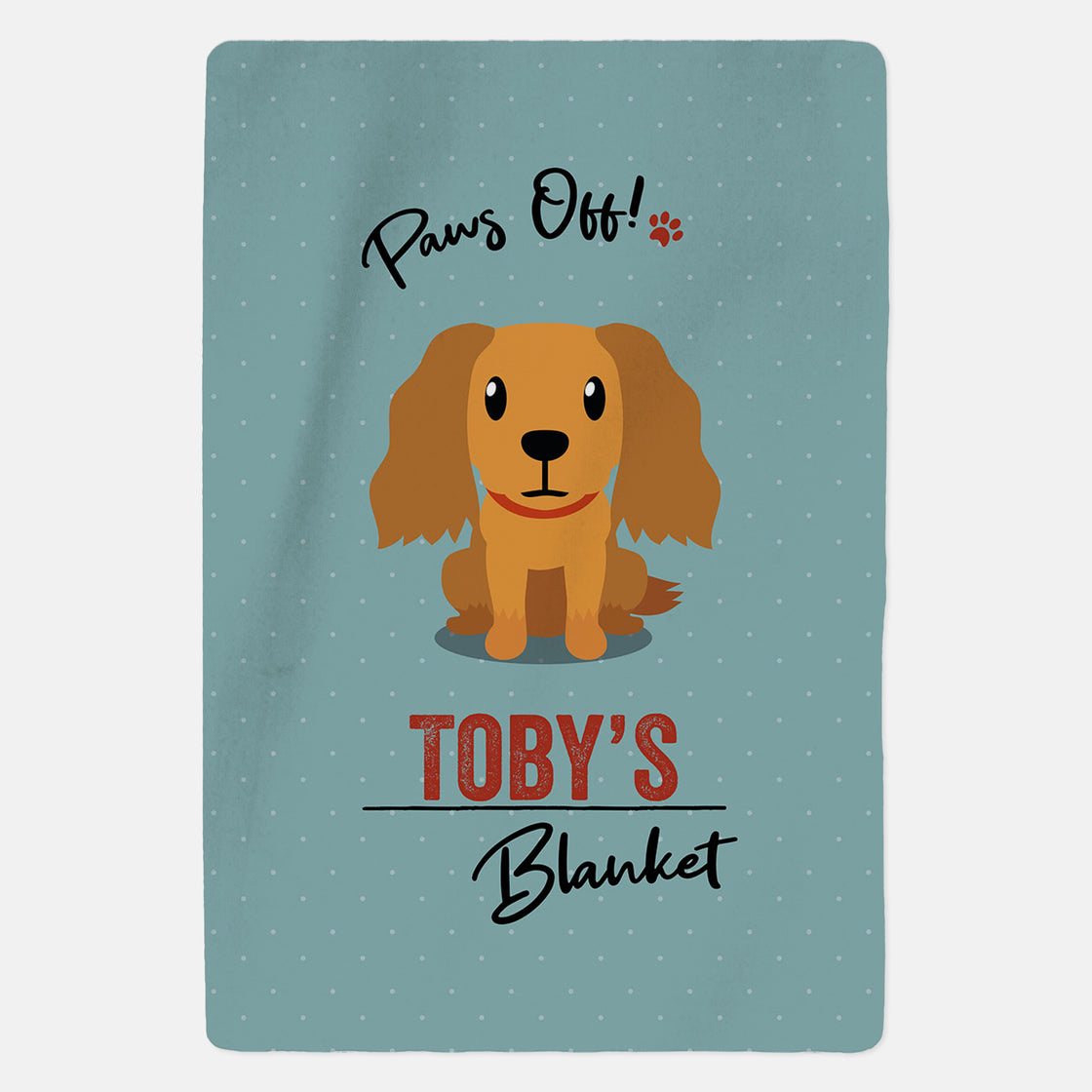 Personalised Golden Cocker Spaniel Blanket - Paws Off - Custom Gifts 