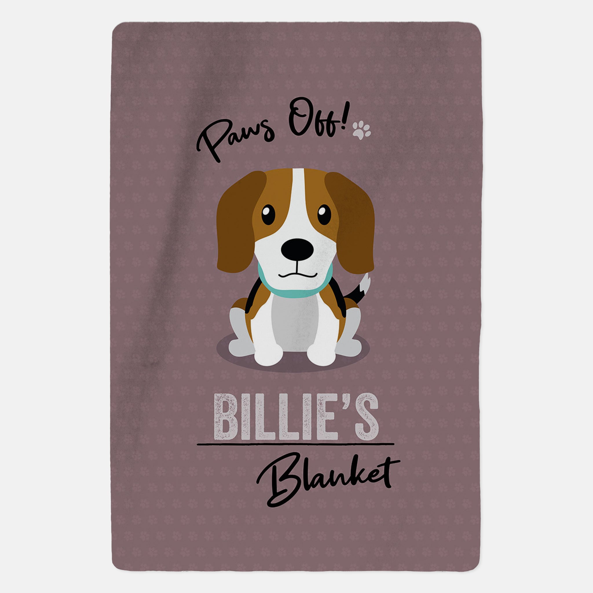 Personalised Beagle Blanket - Paws Off