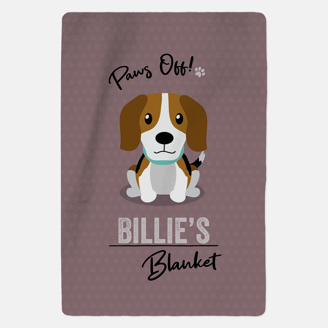 Personalised Beagle Blanket - Paws Off - Custom Gifts 