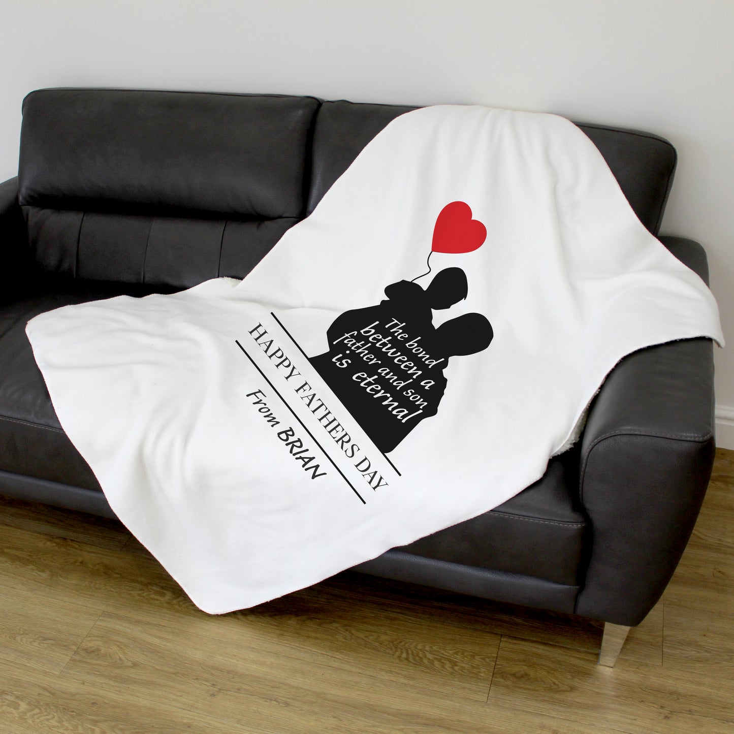 Personalised Fleece Blanket - Father and Son Bond - Custom Gifts