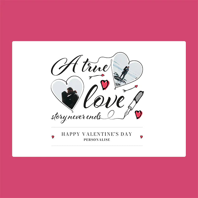 Personalised Photo Blanket - A True Love Story - Custom Gifts
