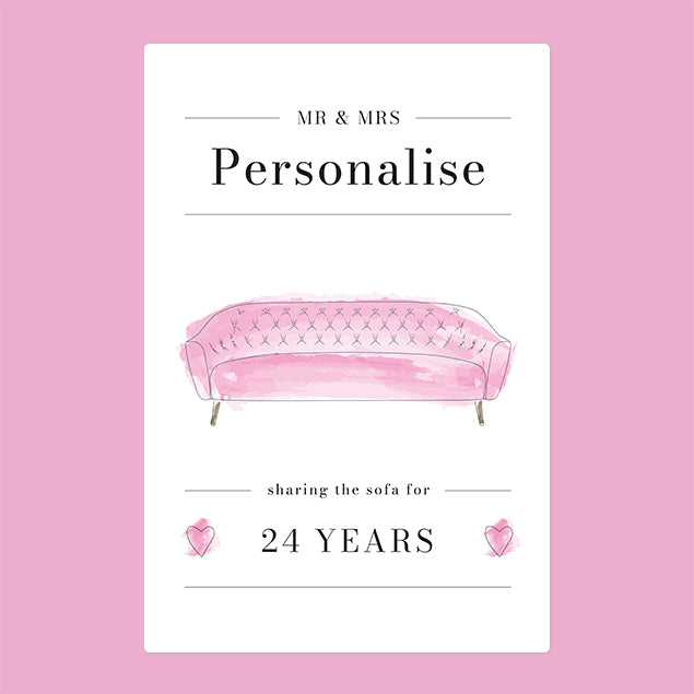 Personalised Blanket - Mr & Mrs Sharing The Sofa - Custom Gifts